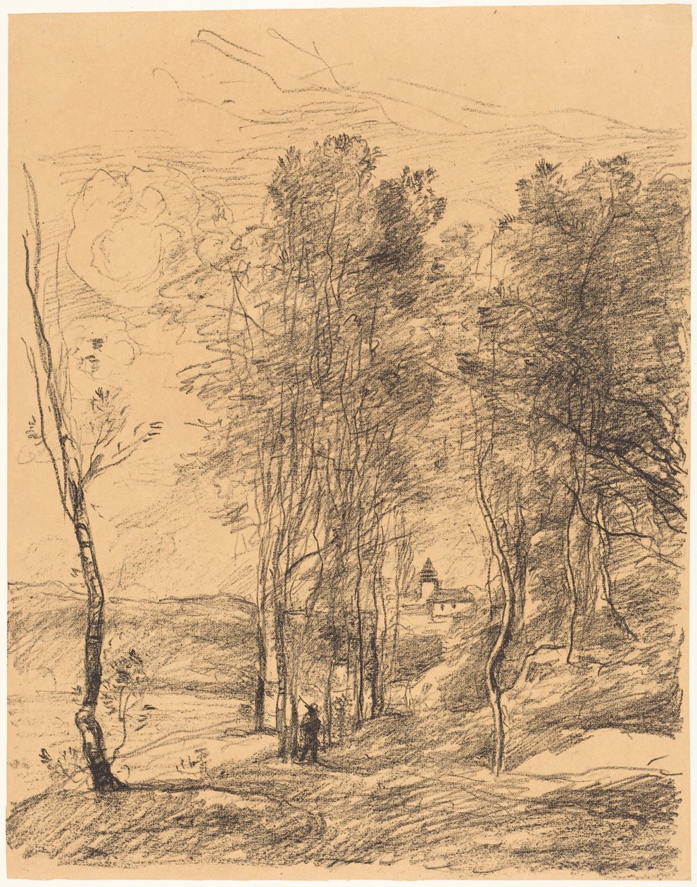 The Bell Tower of St. Nicolas-Lez-Arras by Jean-Baptiste-Camille Corot
