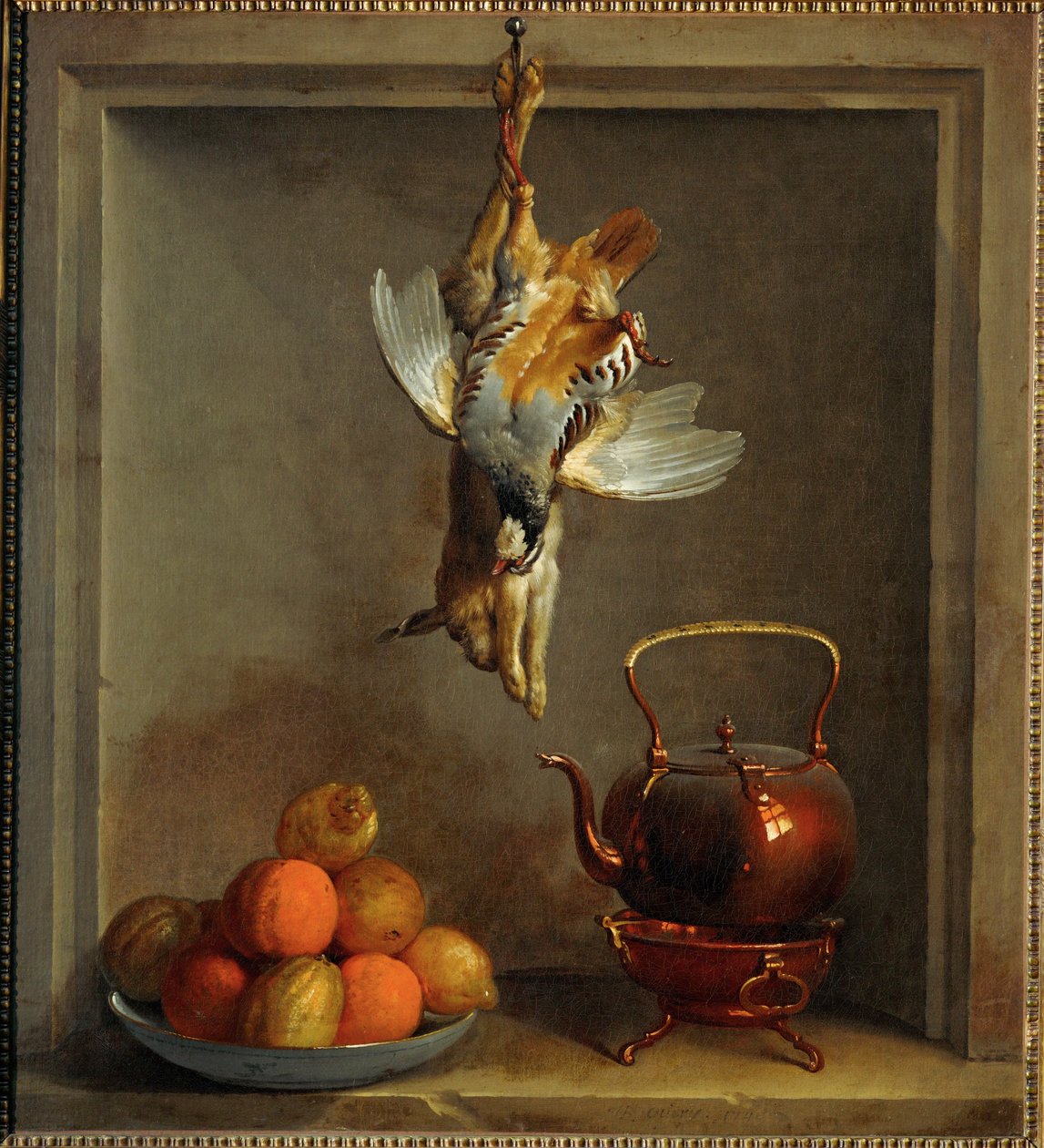Still Life with Fruit and Game by Jean Baptiste (school of) Oudry