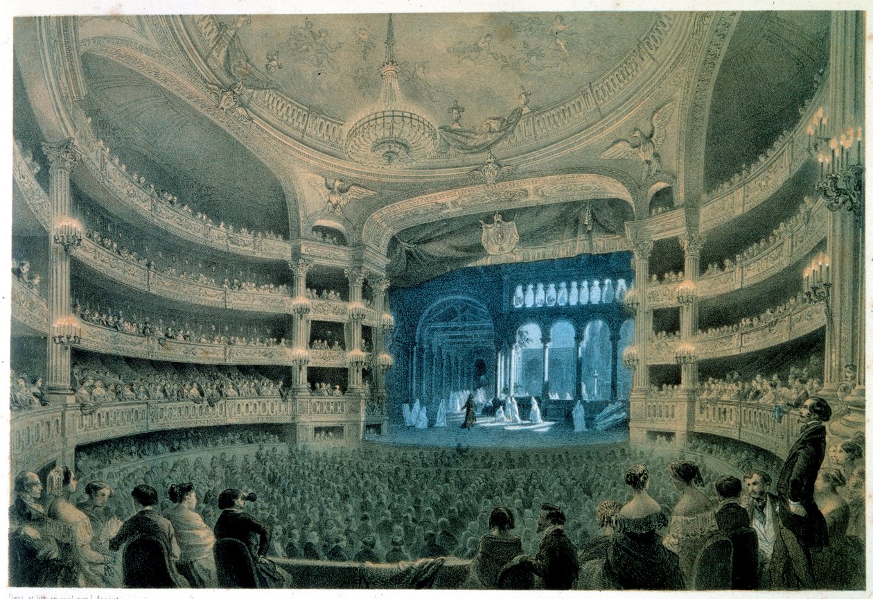 View of the Theatre Hall of the Opera Garnier by Jean Baptiste Arnout
