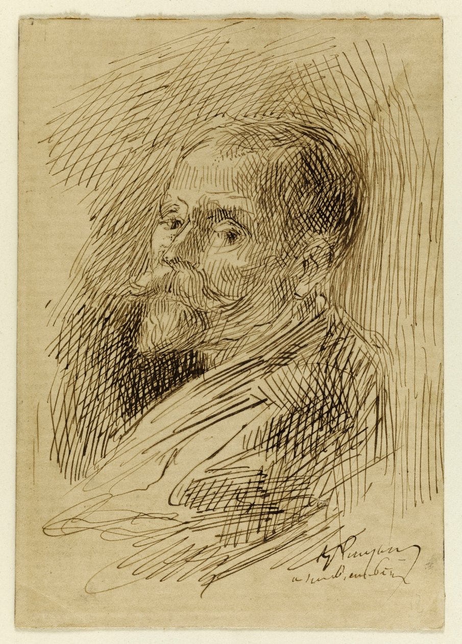 Portrait of General de Montfort (p. 6 of the album) by Jean-Baptiste Carpeaux