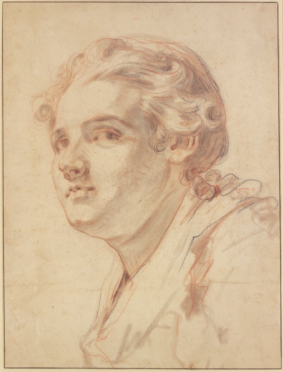 Youth in Three-Quarter Profile to the Left by Jean-Baptiste Greuze