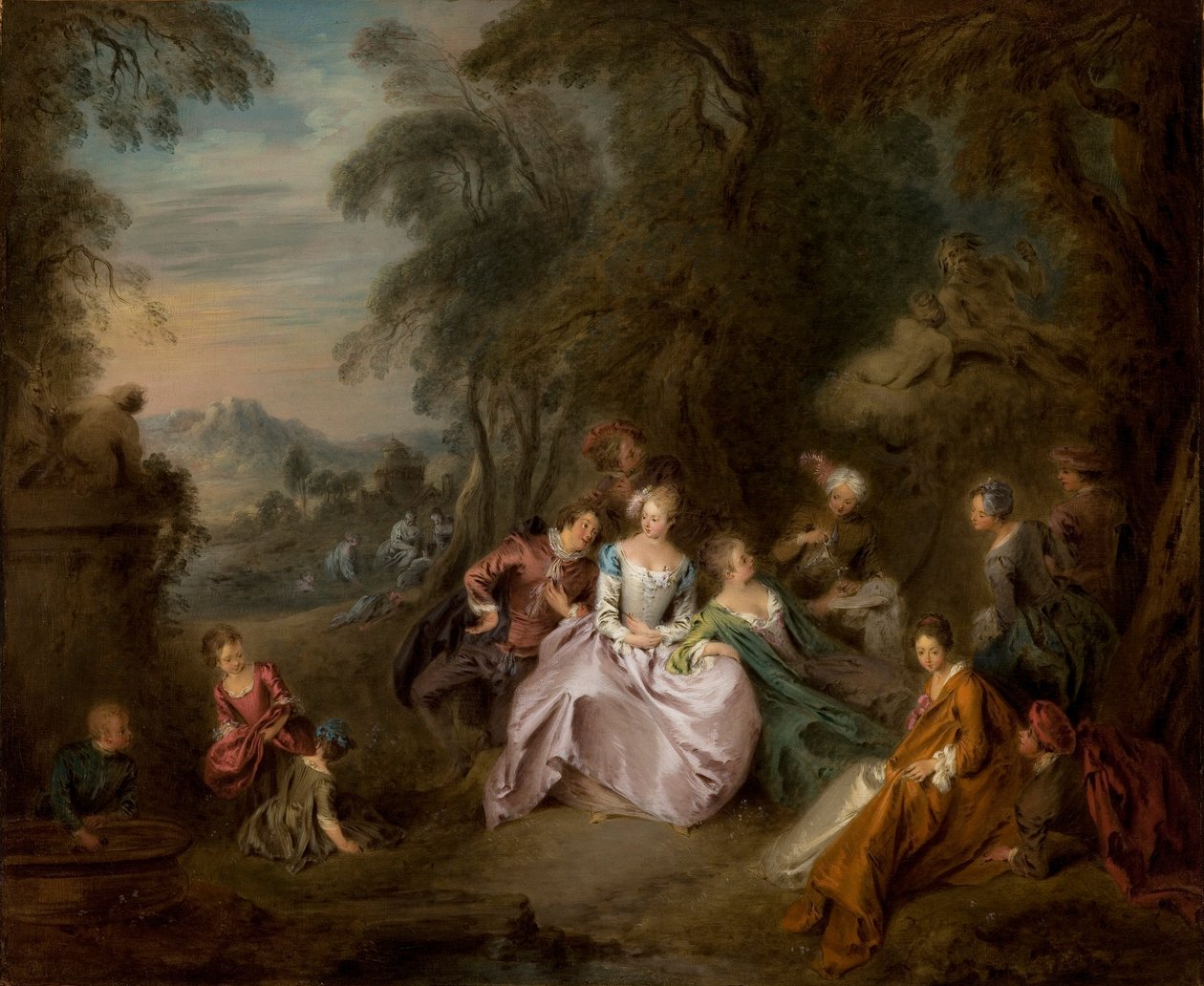 Repose in a Park by Jean-Baptiste Joseph Pater