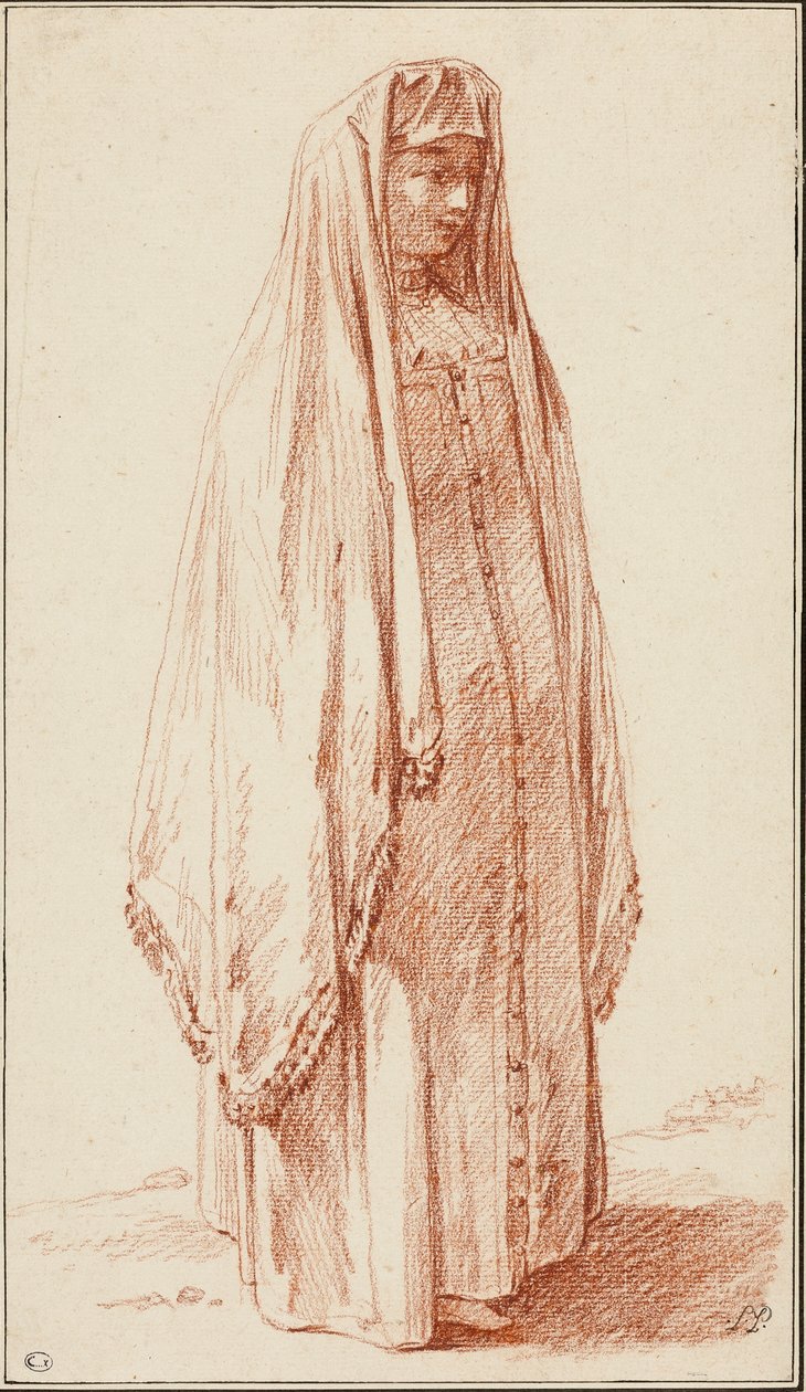 A Woman in Russian Dress by Jean-Baptiste Le Prince