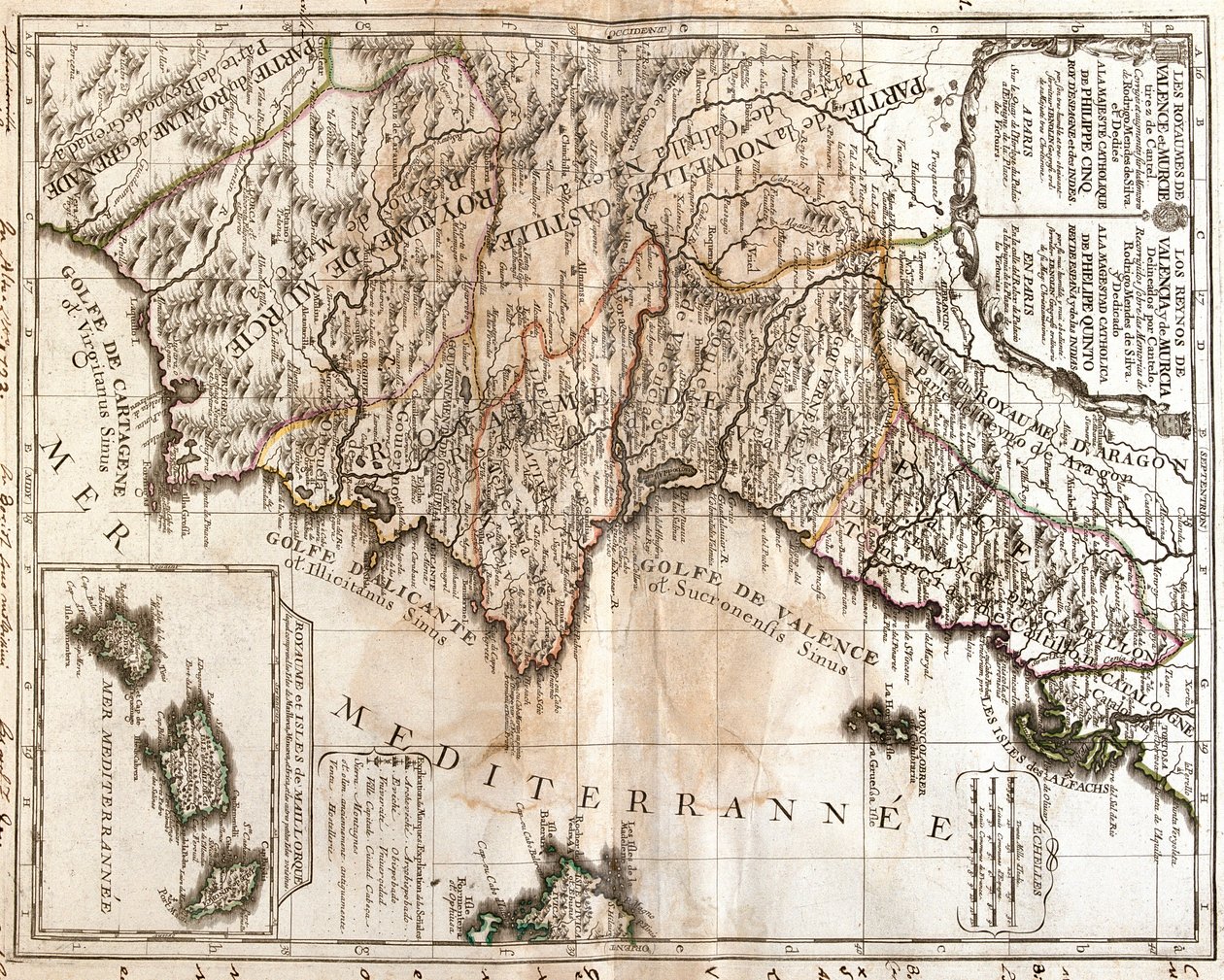 Aragon, Catalonia, Valencian Community, Murcia, Andalusia, Castile-La Mancha and Balearic Islands, Spain by Jean-Baptiste Nolin