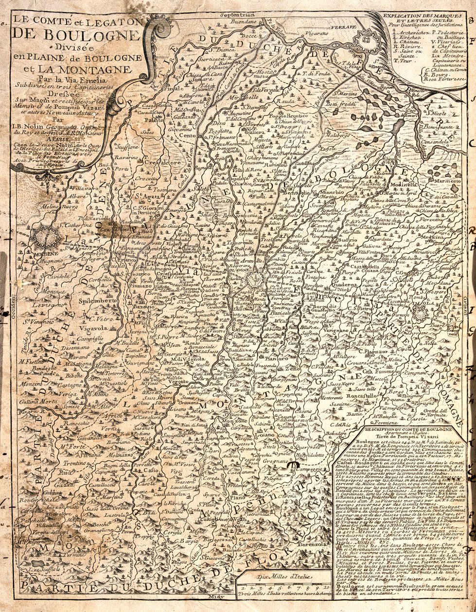 East Emilia-Romagna and North-east Tuscany, Italy by Jean Baptiste Nolin