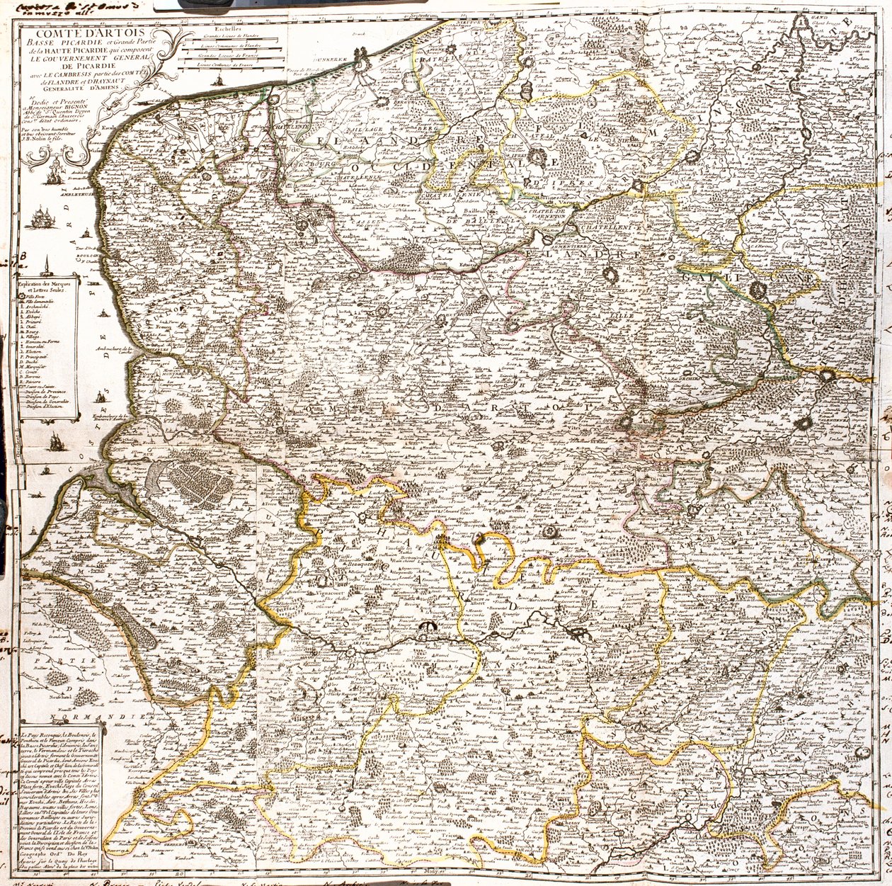 France (Region : Nord-Pas-de-Calais, Upper Normandy, Picardy) Belgium (Region: Flanders) by Jean Baptiste Nolin