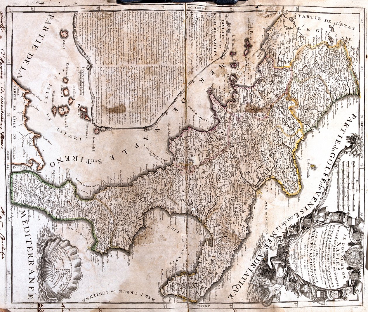 Lazio, Abruzzo, Molise, Apulia, Basilicata, Calabria, Campania, Italy by Jean-Baptiste Nolin