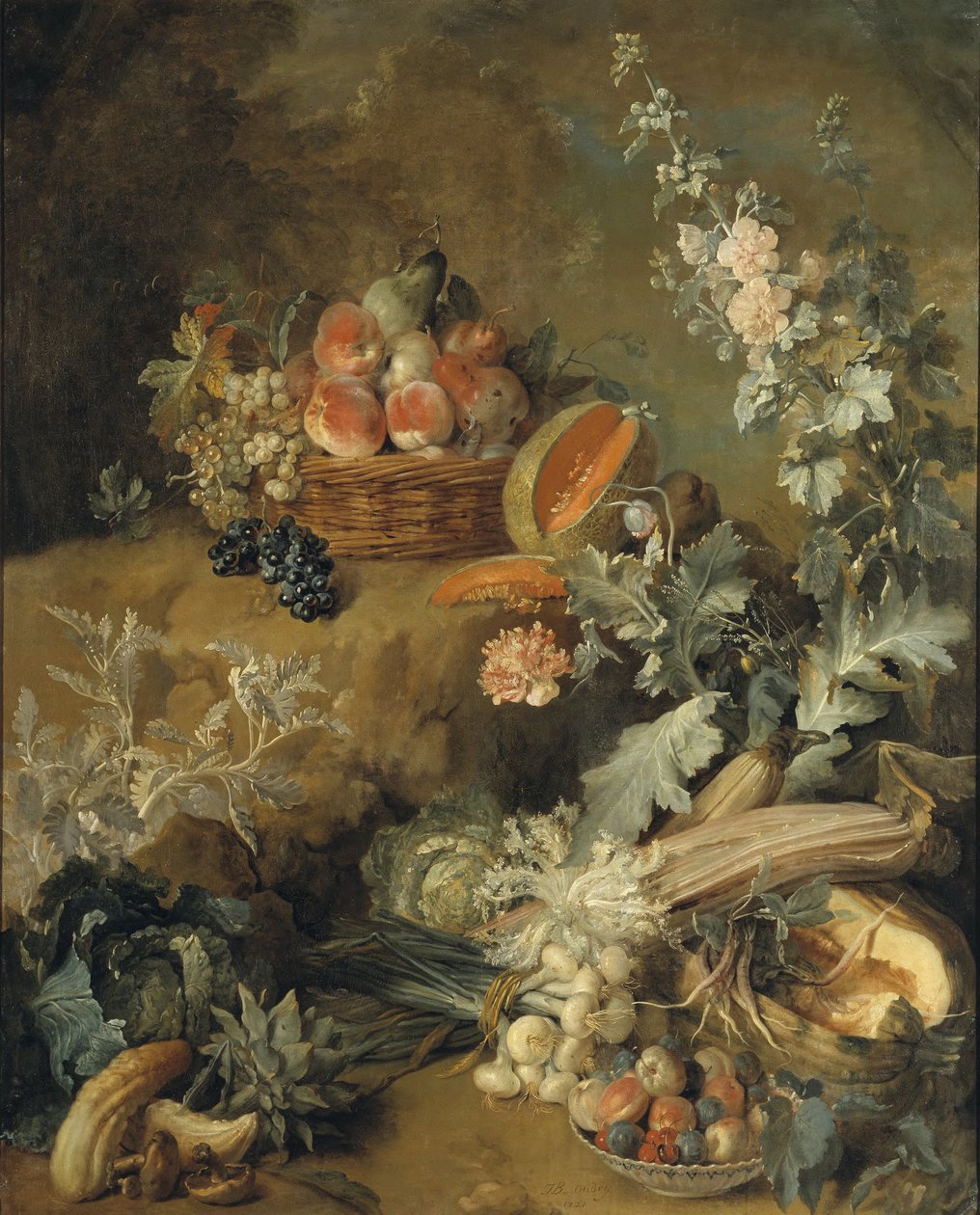 Still Life of Fruits and Vegetables ("Earth") by Jean-Baptiste Oudry