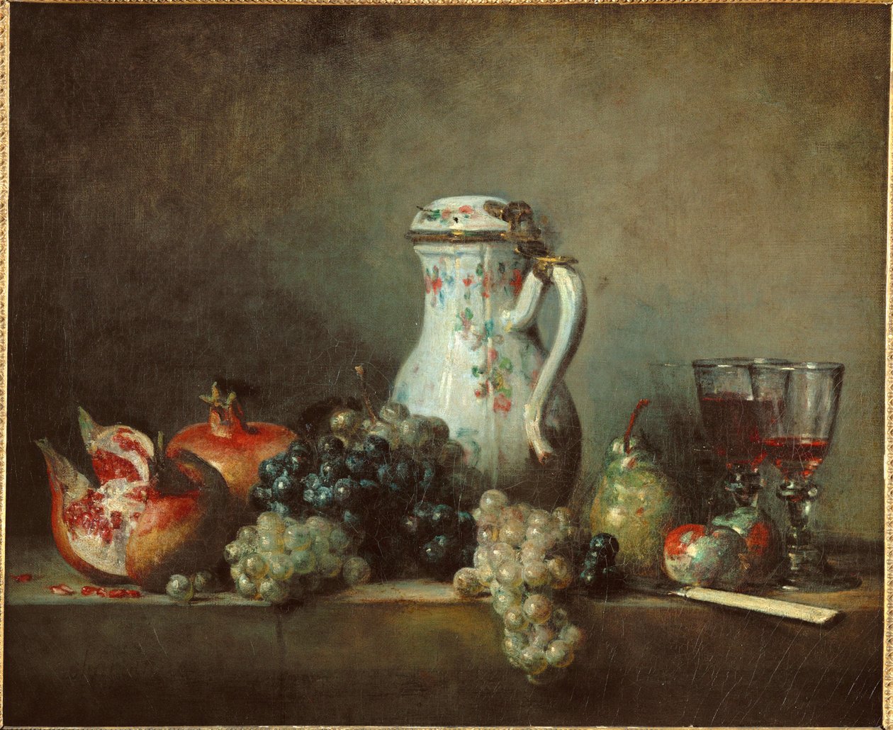 Raisins and pomegranates by Jean-Baptiste Simeon Chardin