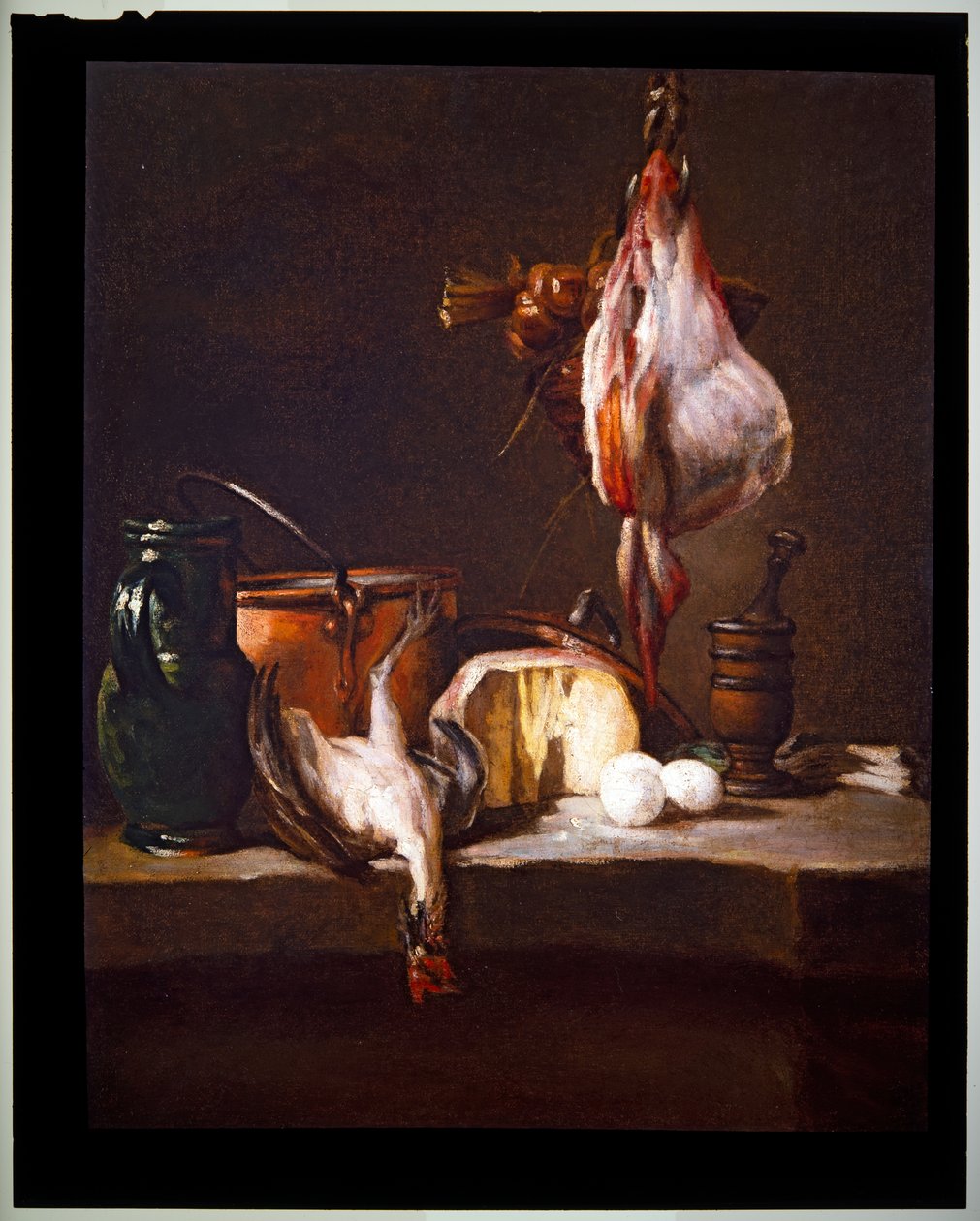 Kitchen Table with a Ray by Jean Baptiste Simeon Chardin