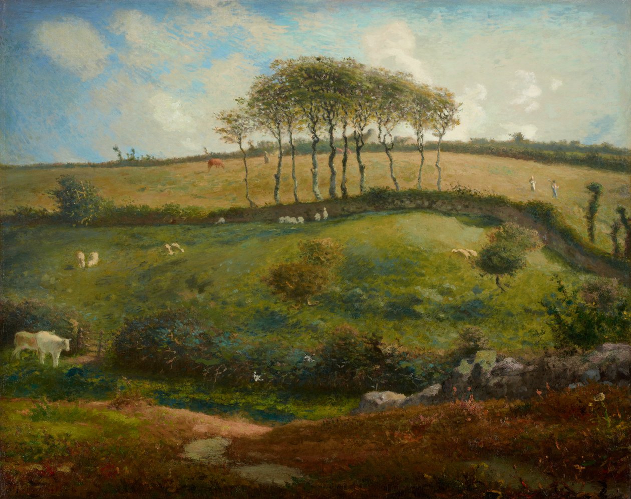 Pasture near Cherbourg (Normandy) by Jean Francois Millet