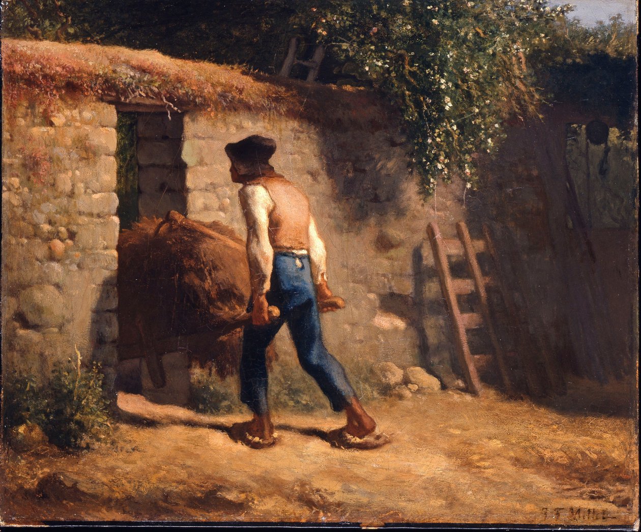 Peasant with a Wheelbarrow by Jean-Francois Millet