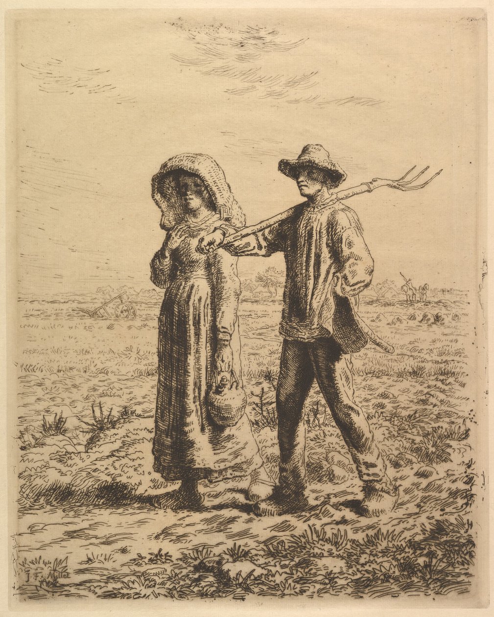 Peasants Going to Work by Jean-Francois Millet