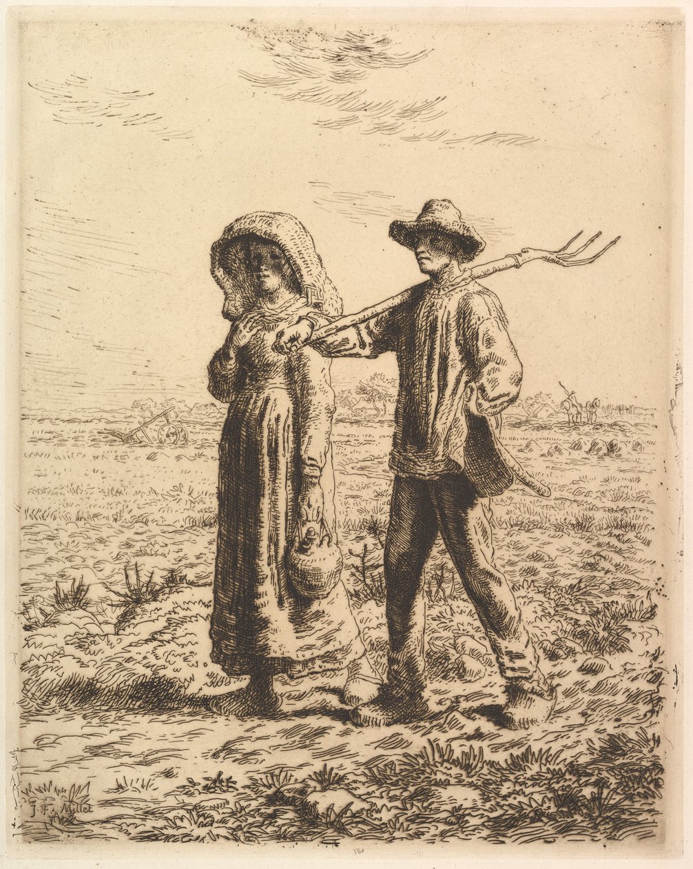 Peasants Going to Work by Jean-Francois Millet