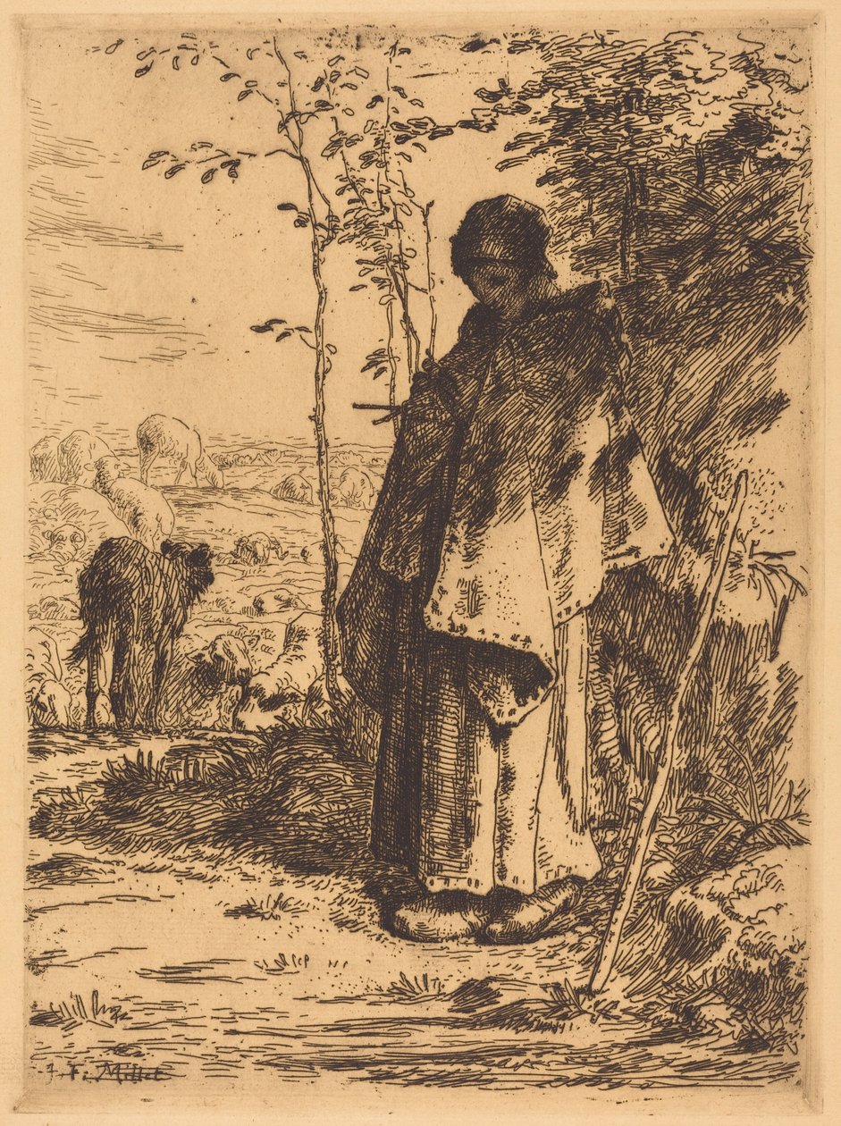 The Large Shepherdess by Jean-Francois Millet