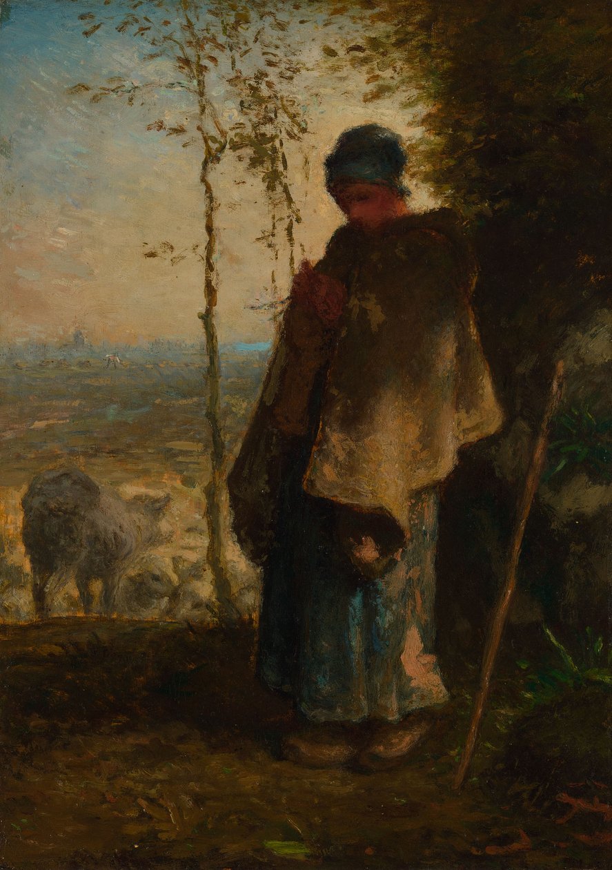 The Little Shepherdess by Jean-Francois Millet