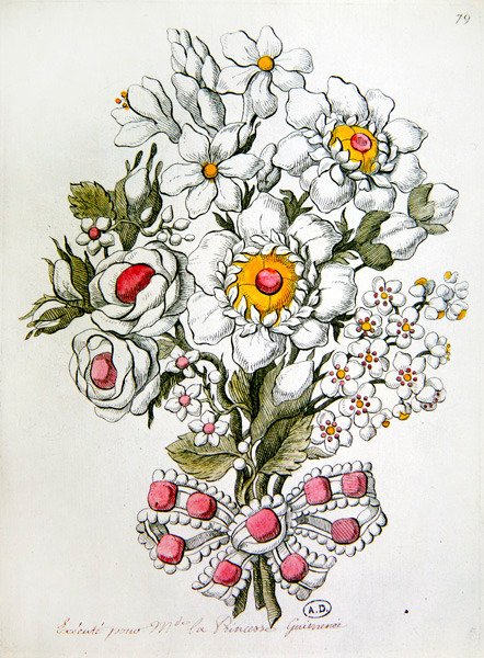 Bouquet of precious stones by Jean-Henri-Prosper (after) Pouget