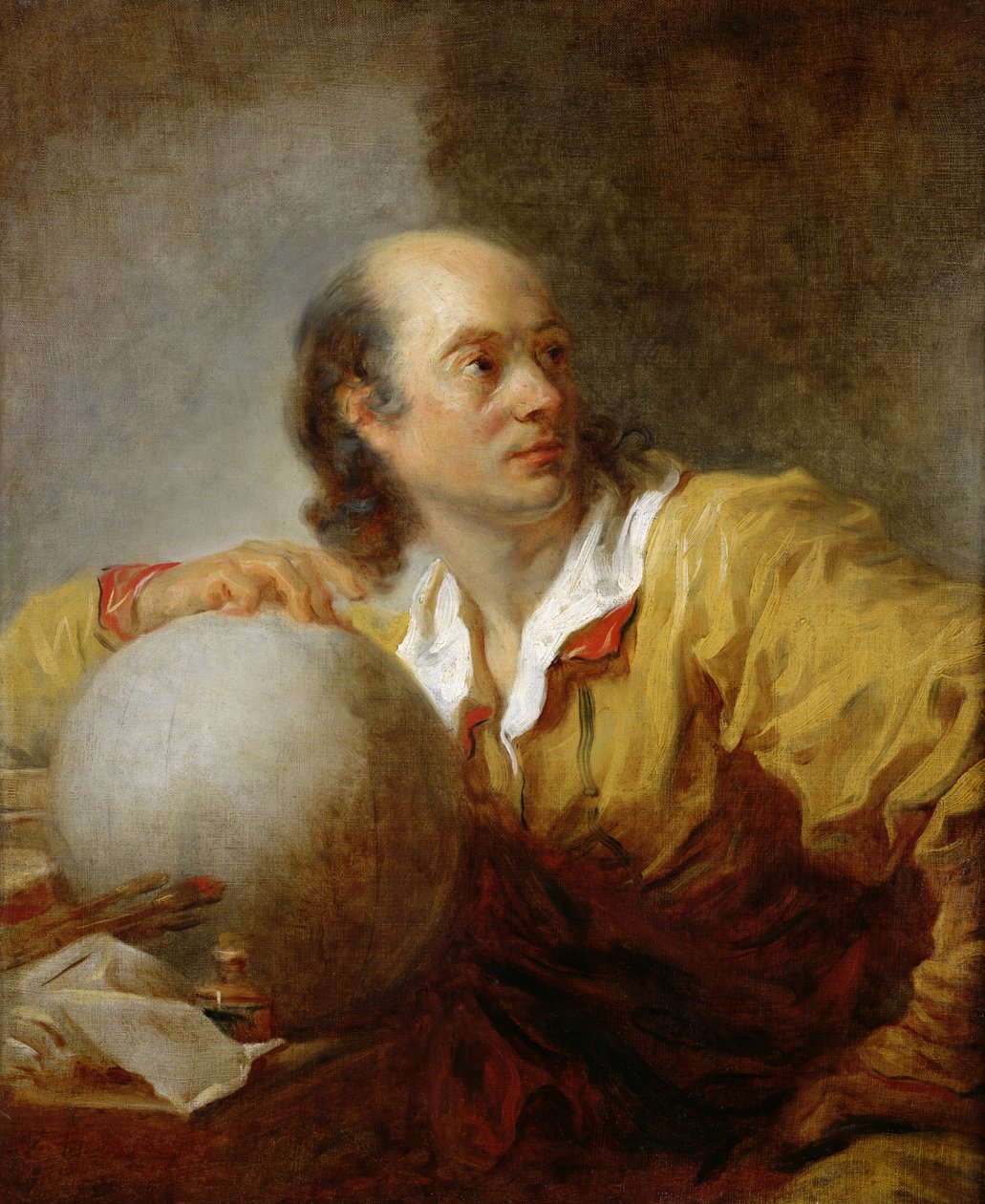 Joseph-Jerome Lefrancois Lalande by Jean-Honore Fragonard