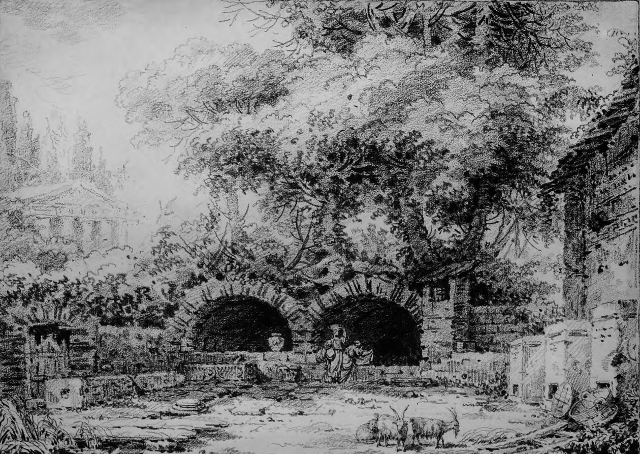 Landscape with Ruins by Jean-Honore Fragonard