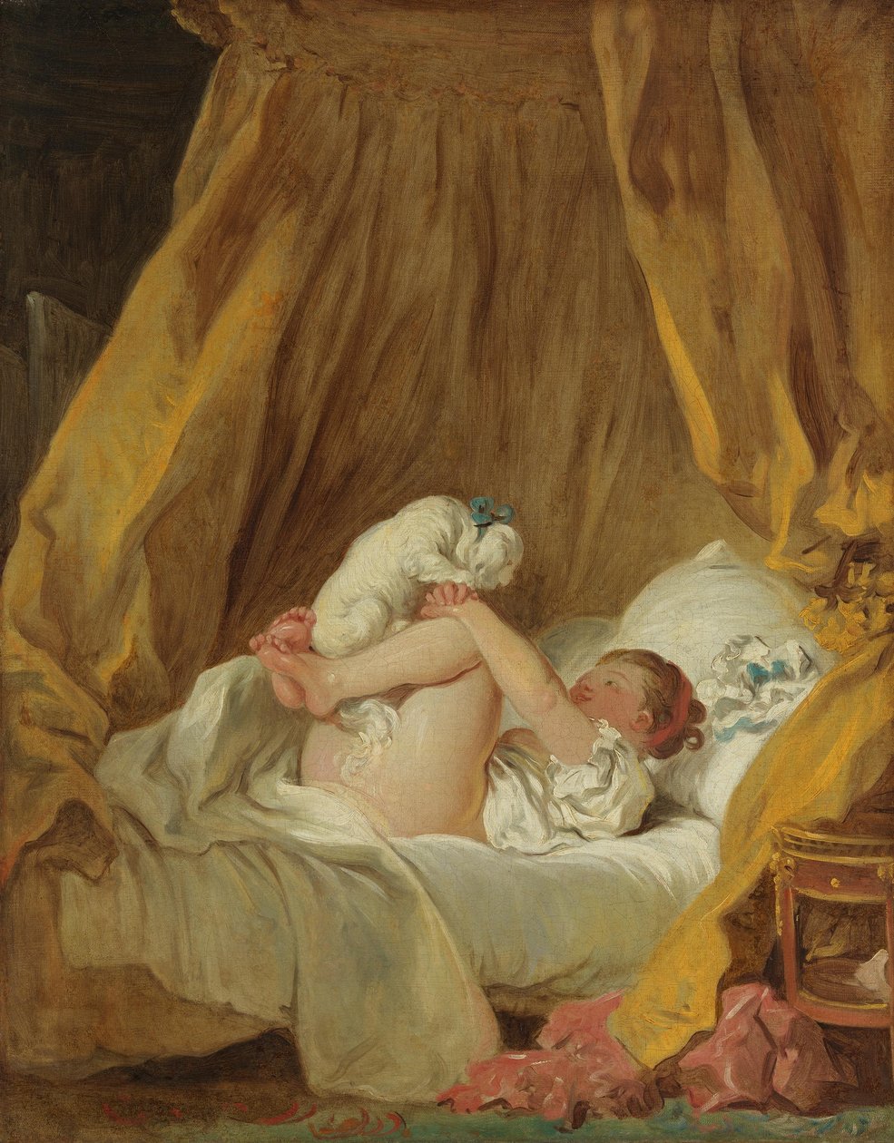 Girl with Dog by Jean-Honore Fragonard