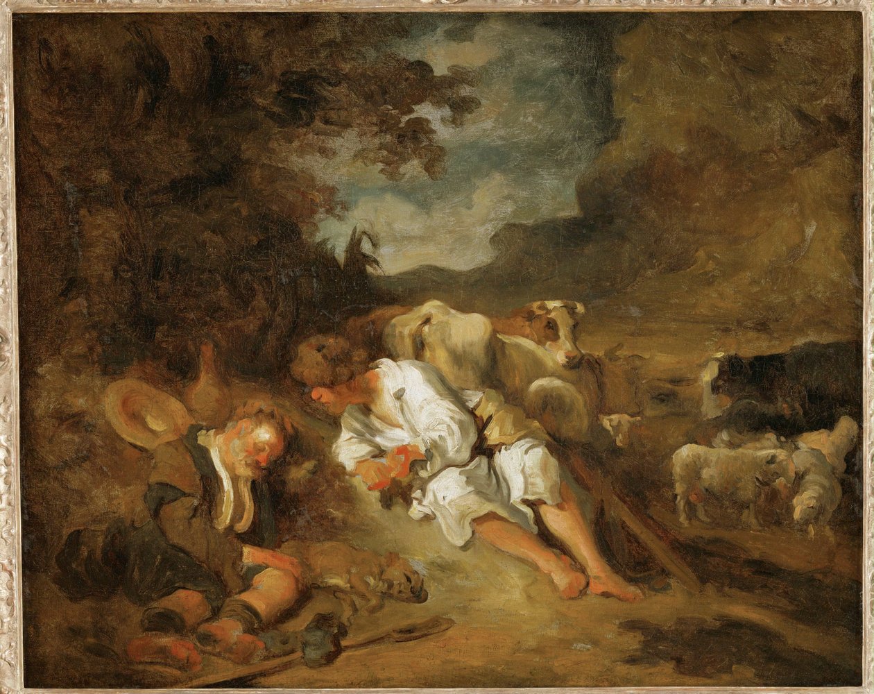 Mercury and Argos by Jean-Honore Fragonard