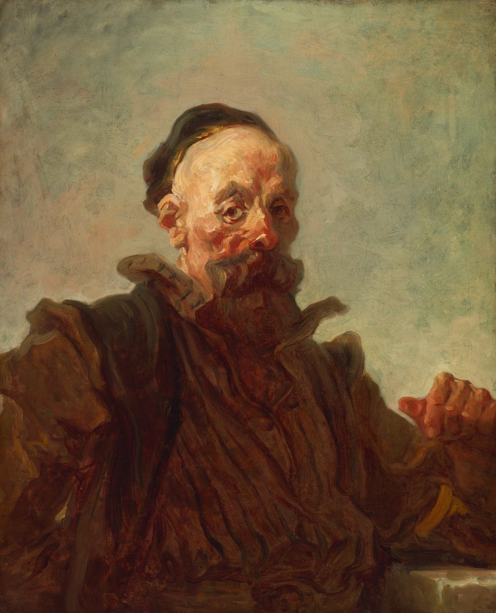 Portrait of a Man in Costume by Jean-Honore Fragonard