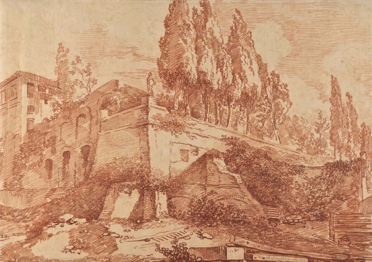 Ruins of an Imperial Palace, Rome by Jean-Honore Fragonard