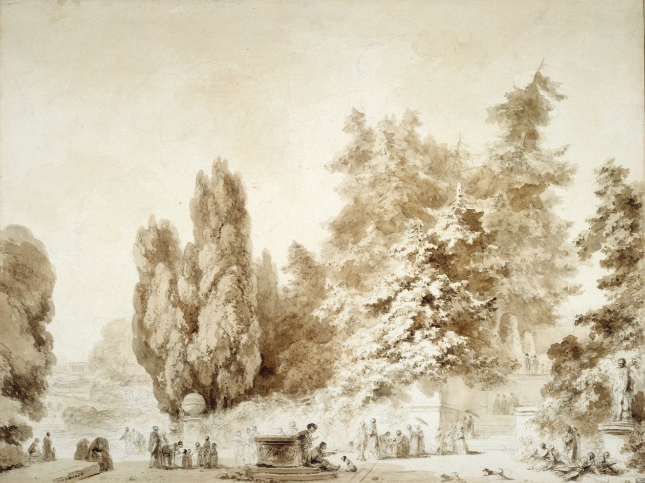 An Italian Park by Jean-Honore Fragonard
