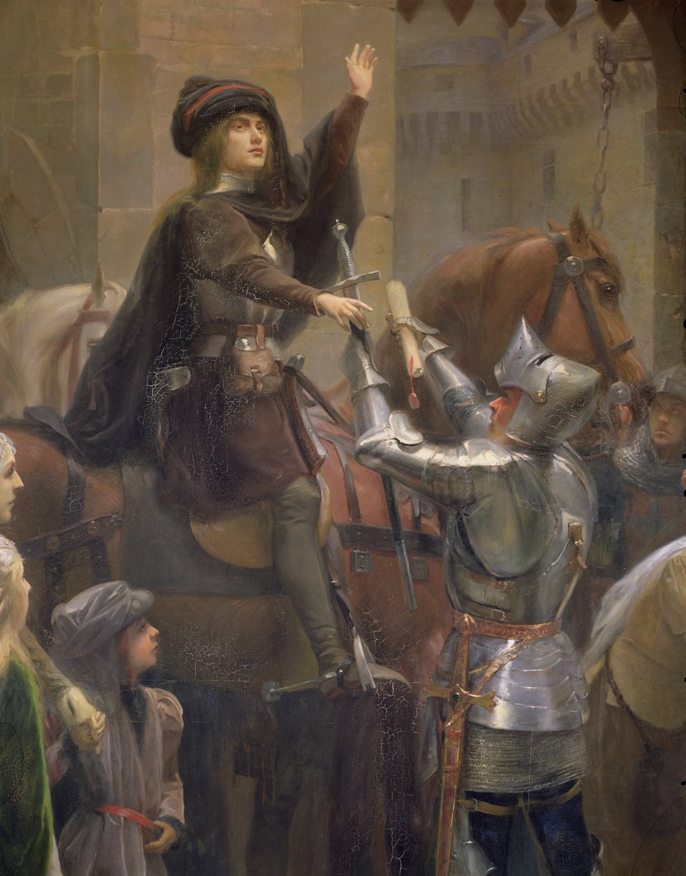 Joan of Arc leaving Vaucouleurs, 23rd February 1429 (detail) by Jean-Jacques Scherrer