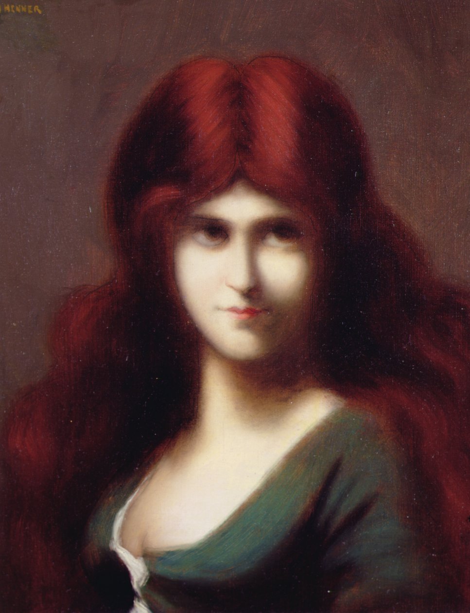 A Red Haired Beauty by Jean-Jacques Henner