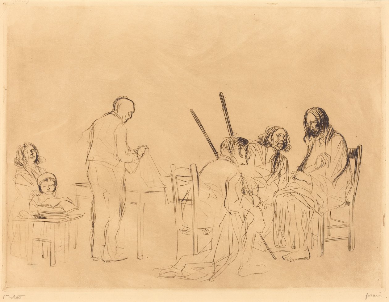 Before the Supper at Emmaus (1st plate) by Jean-Louis Forain