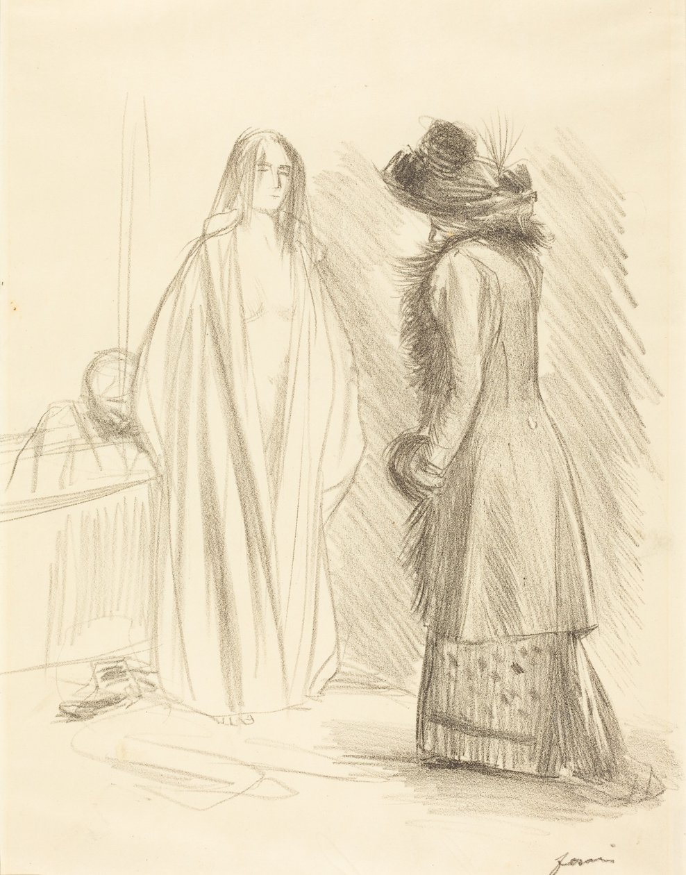 In the Bathroom by Jean-Louis Forain