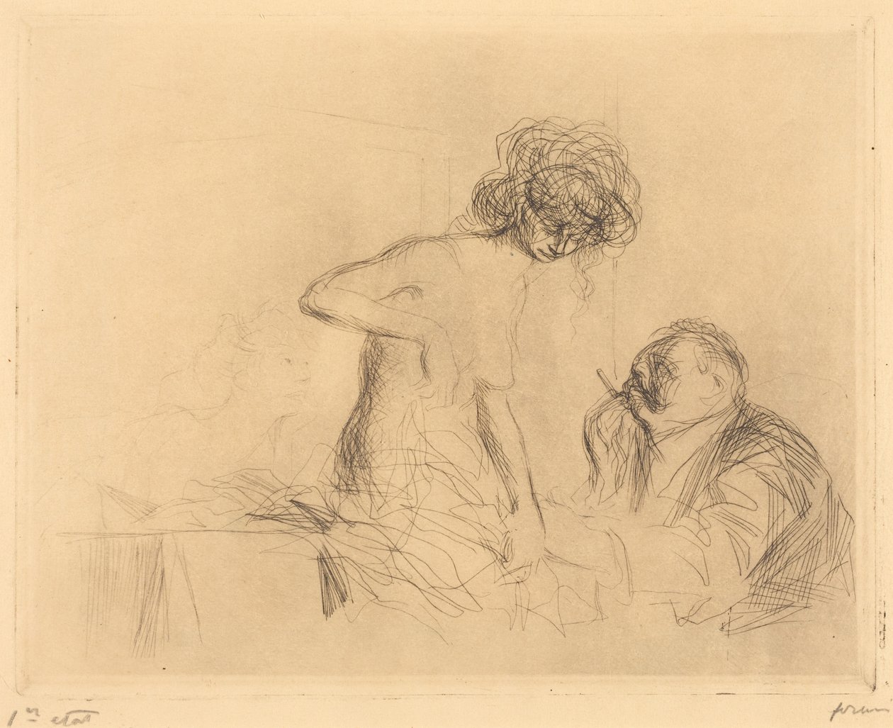 In a Private Room (first plate) by Jean-Louis Forain