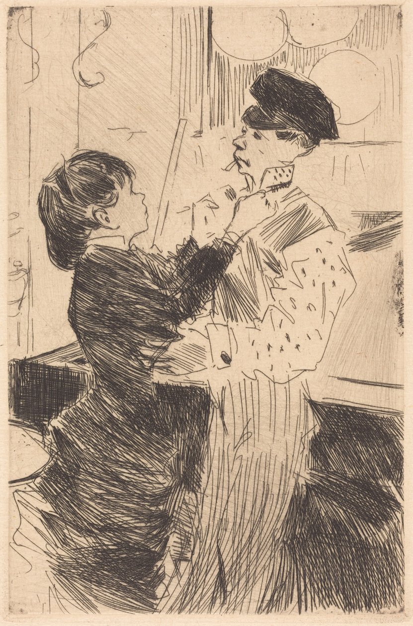 Knotting the Cravat by Jean-Louis Forain