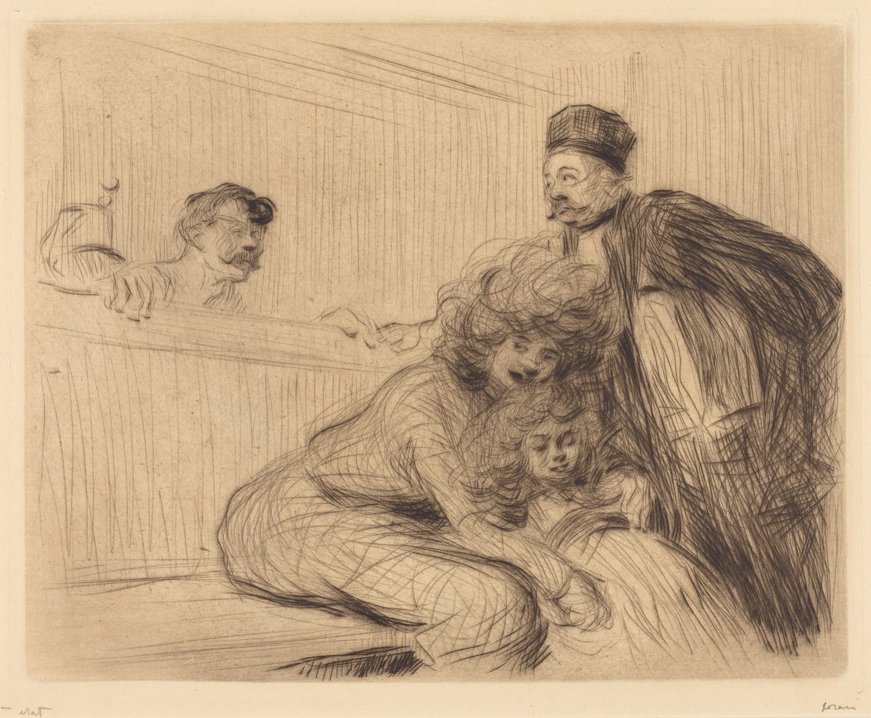 The Lawyer Talking to the Defendant (1st Plate) by Jean-Louis Forain