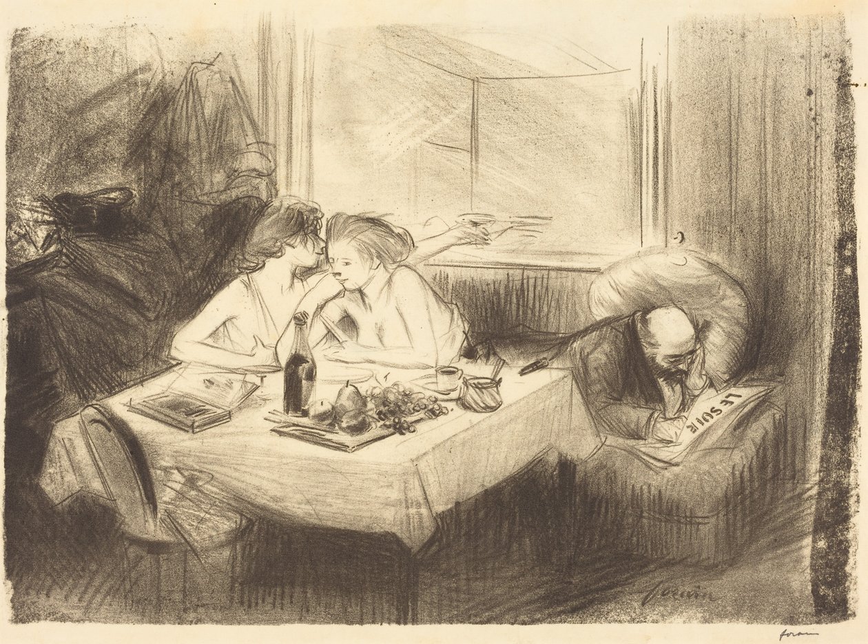 The Private Room (third plate) by Jean-Louis Forain