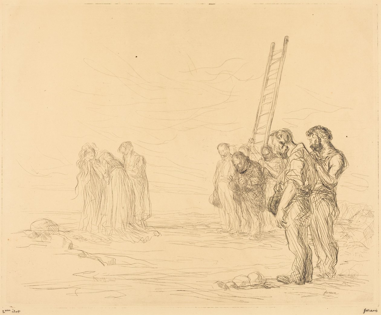 Calvary (first plate) by Jean-Louis Forain