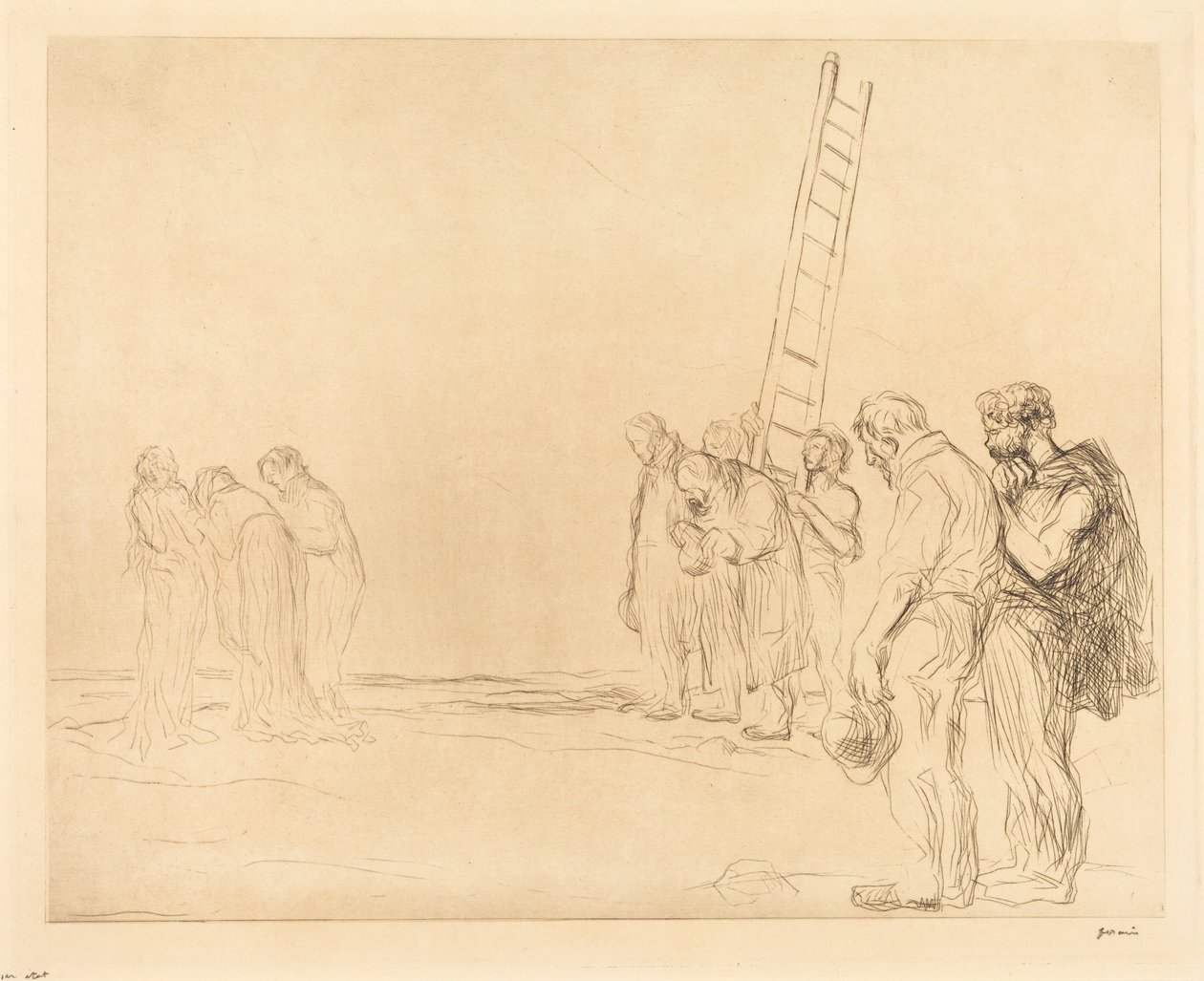 Calvary (second plate) by Jean-Louis Forain