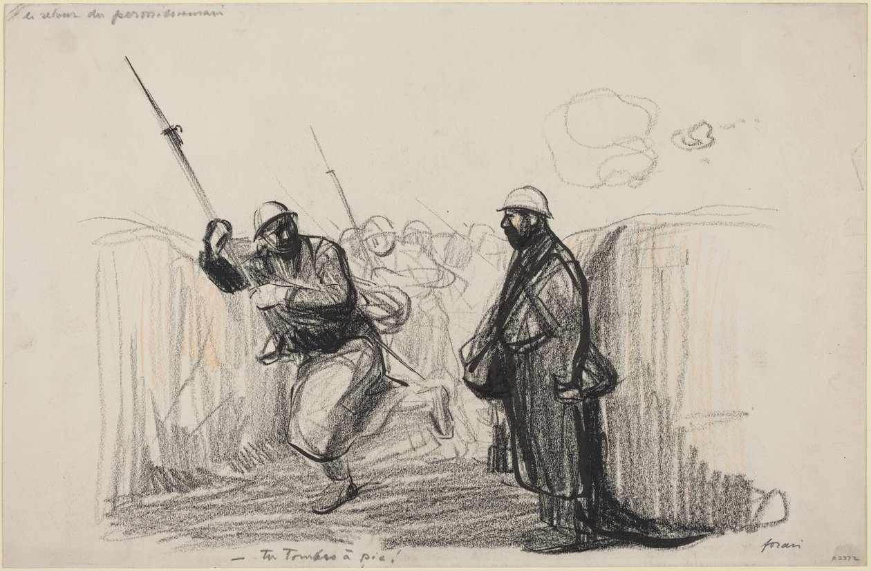 The Return of the Soldier on Leave. - You arrive just in time! by Jean-Louis Forain