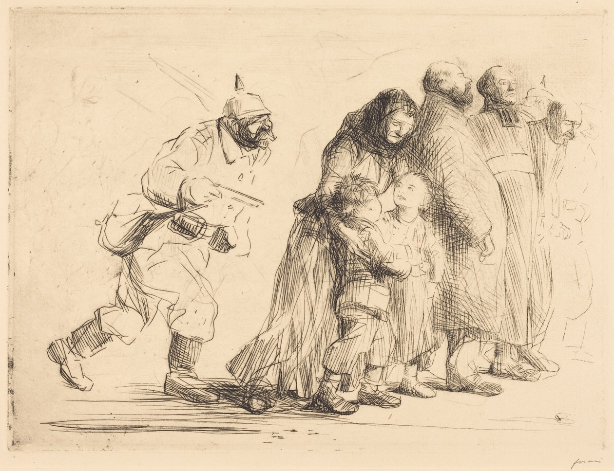 The Notables - large plate by Jean-Louis Forain