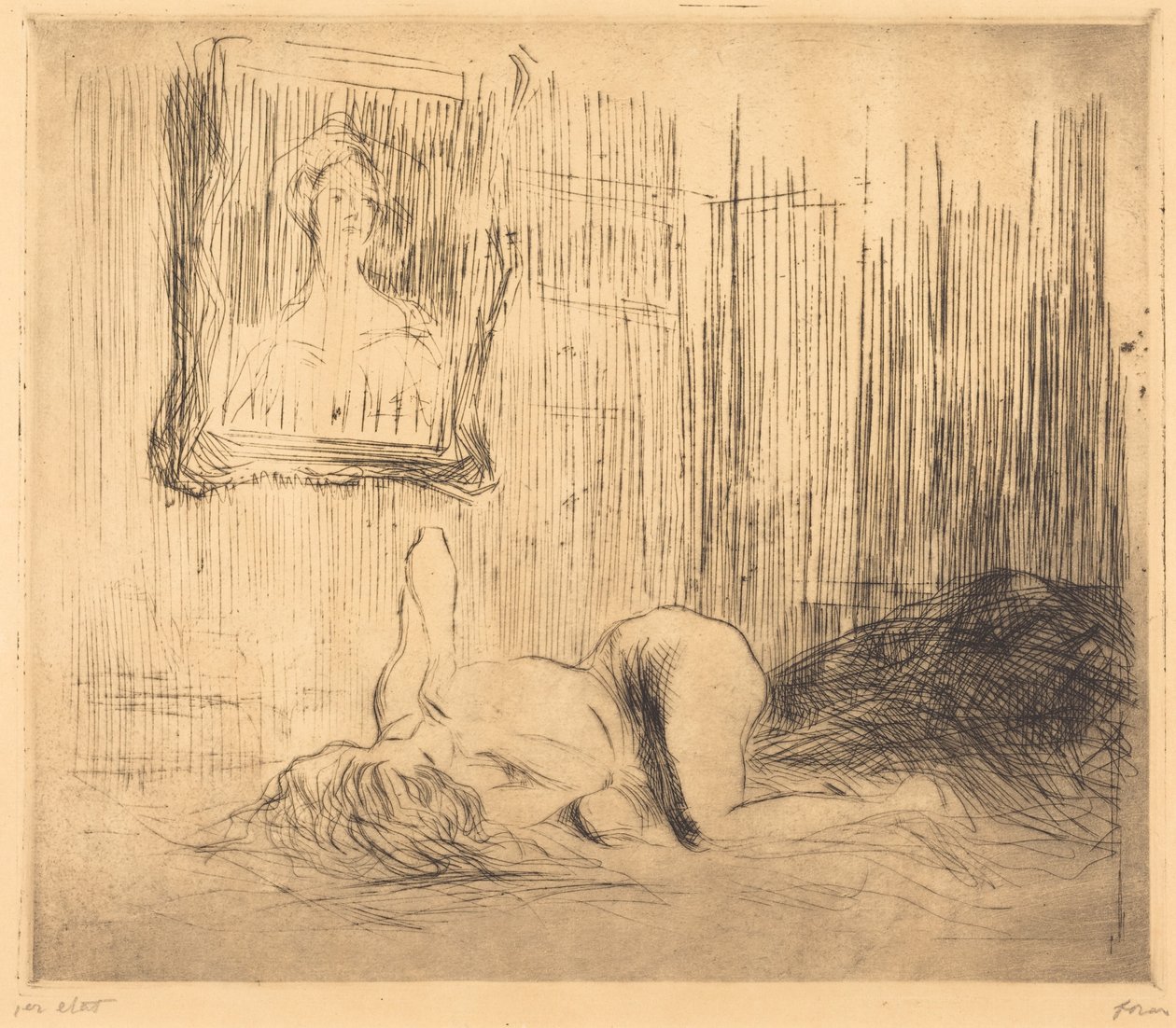 On the Bed by Jean-Louis Forain