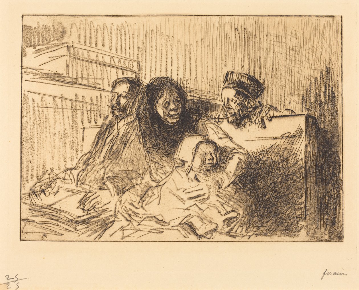 Witnesses at the Hearing (second plate) by Jean-Louis Forain