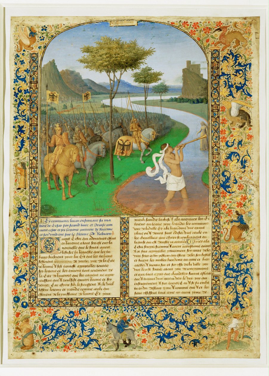 Caesar crossing the Rubicon by Jean (style of) Fouquet