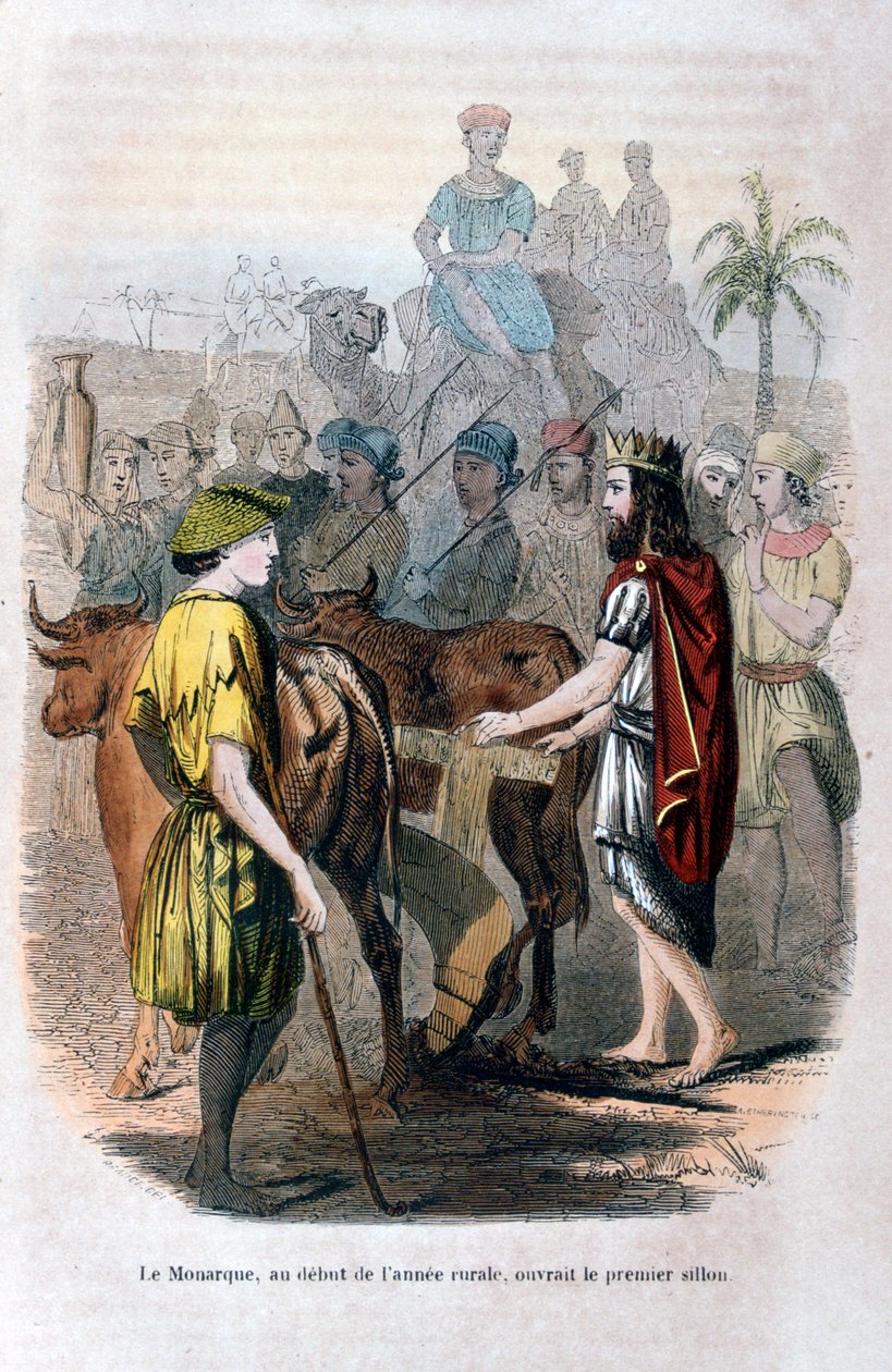 The Monarch, at the Beginning of the Rural Year, Opened the First Furrow by Jean Adolphe Beauce