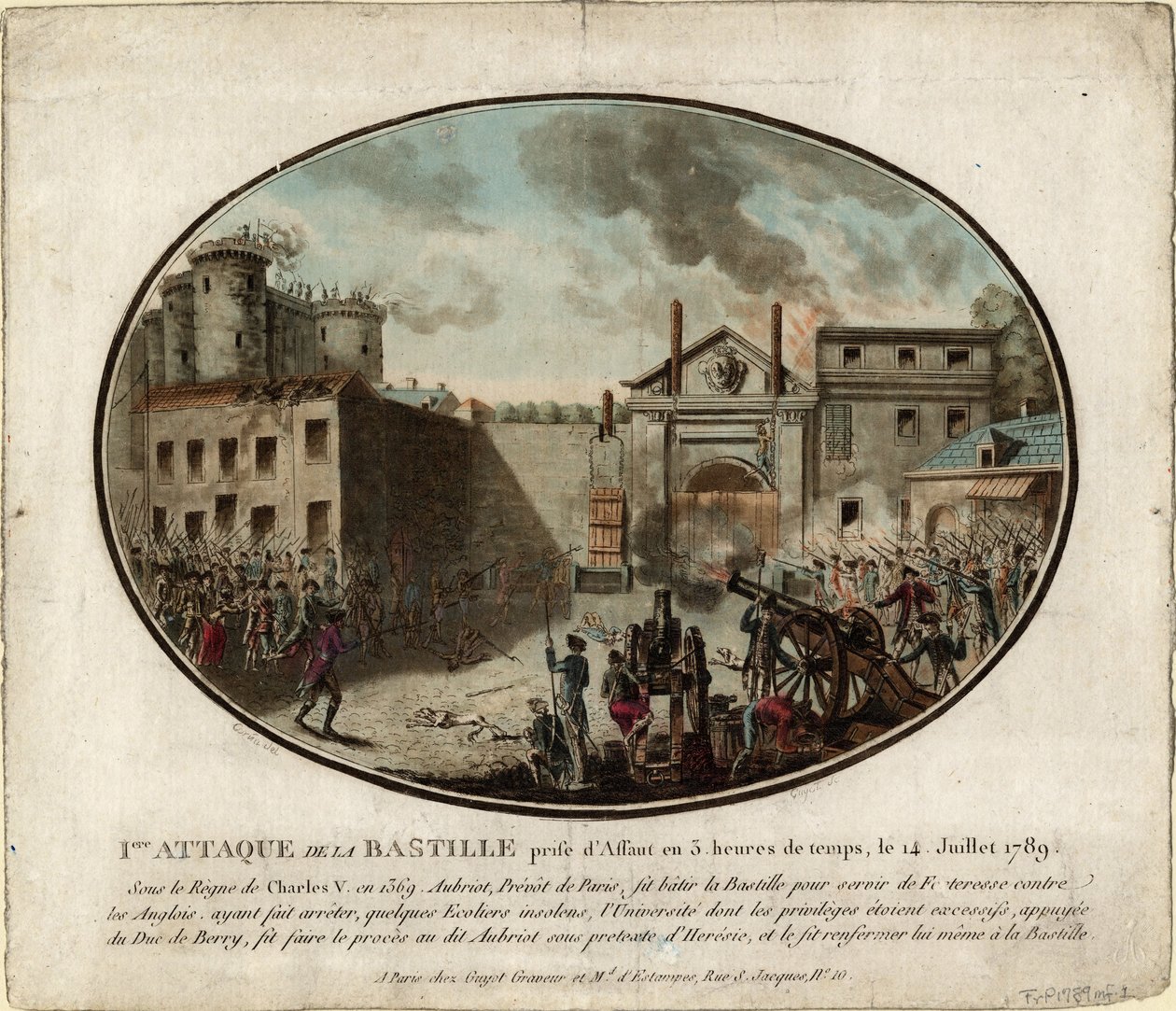 The Storming of the Bastille on 14 July 1789 by Jean Alexis Cornu