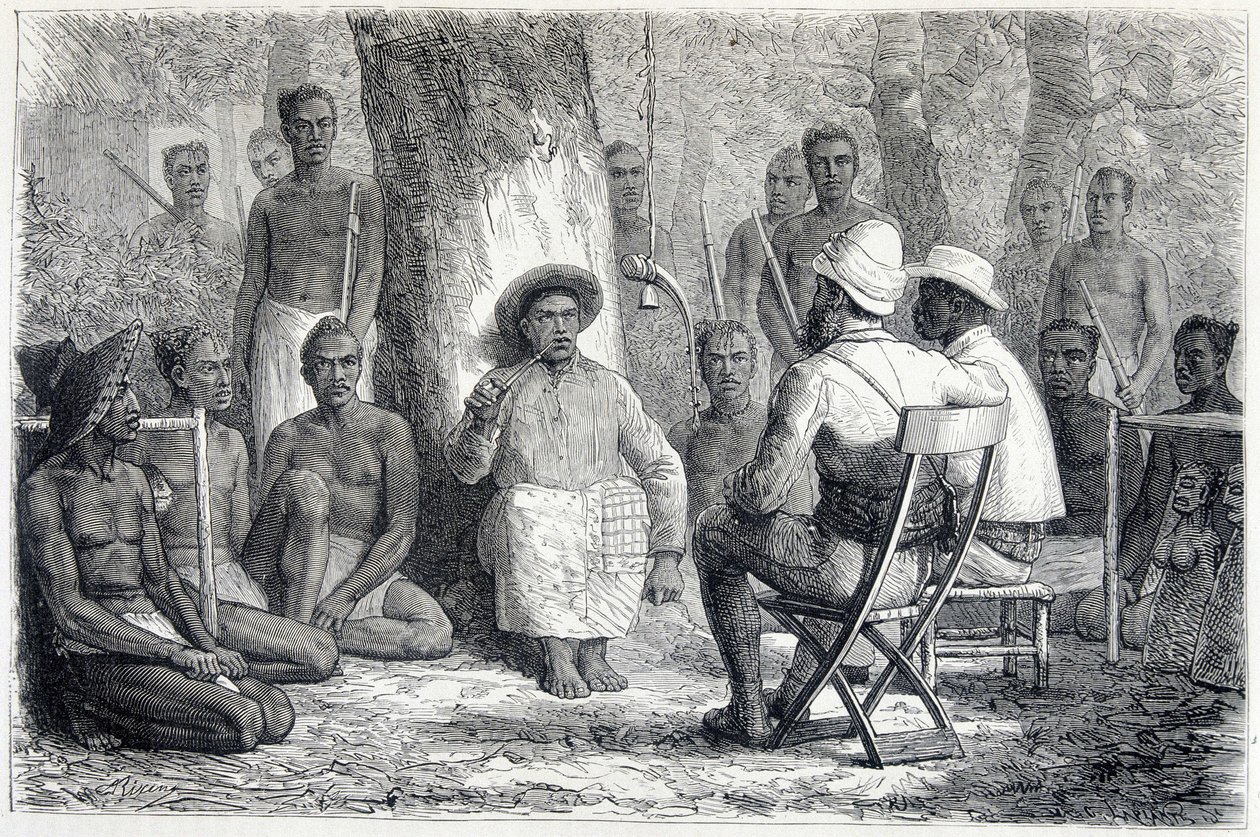 Cameron Expedition Visit to Kattendé - in Tour du Monde by Jean Andre Rixens