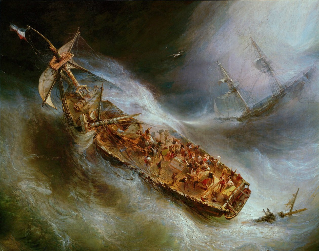 Act of devotion by Captain Desse of Bordeaux towards the Columbus, Dutch ship by Jean Antoine Theodore Gudin