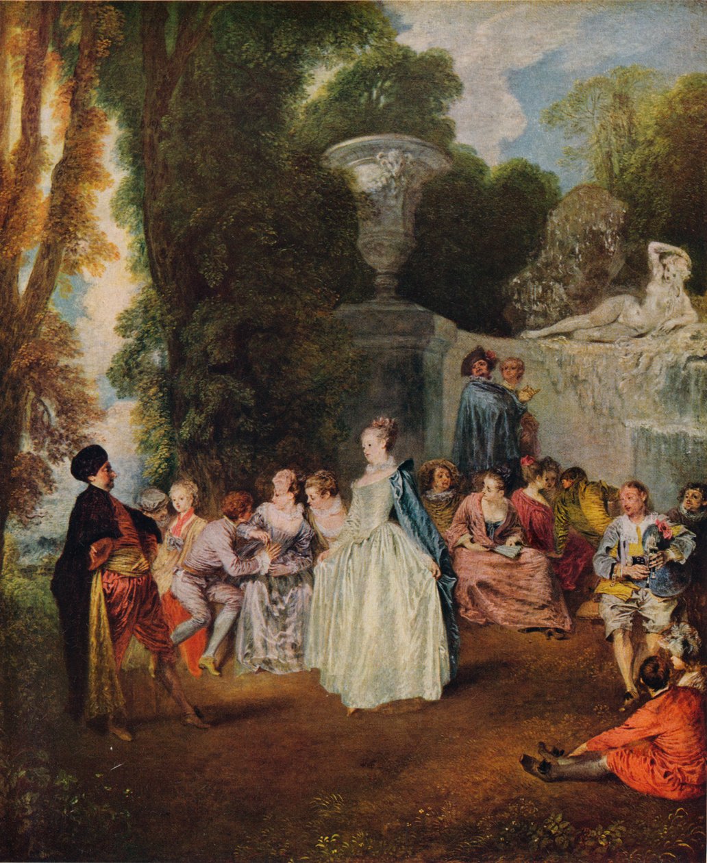 Venetian Festivals by Jean-Antoine Watteau: Fine art print