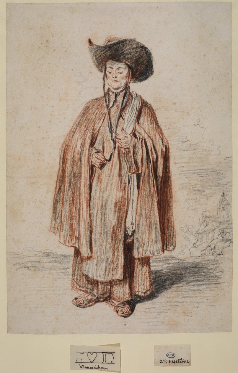 Friar, standing by Jean-Antoine Watteau