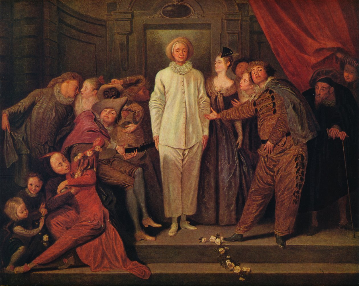 Italian Comedians by Jean Antoine Watteau: Fine art print